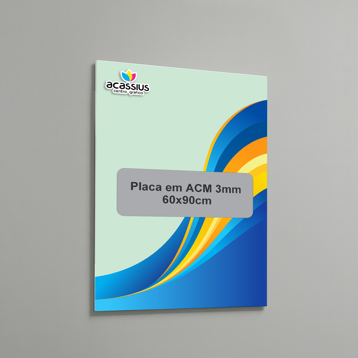 Placa em ACM 3mm 60x90cm