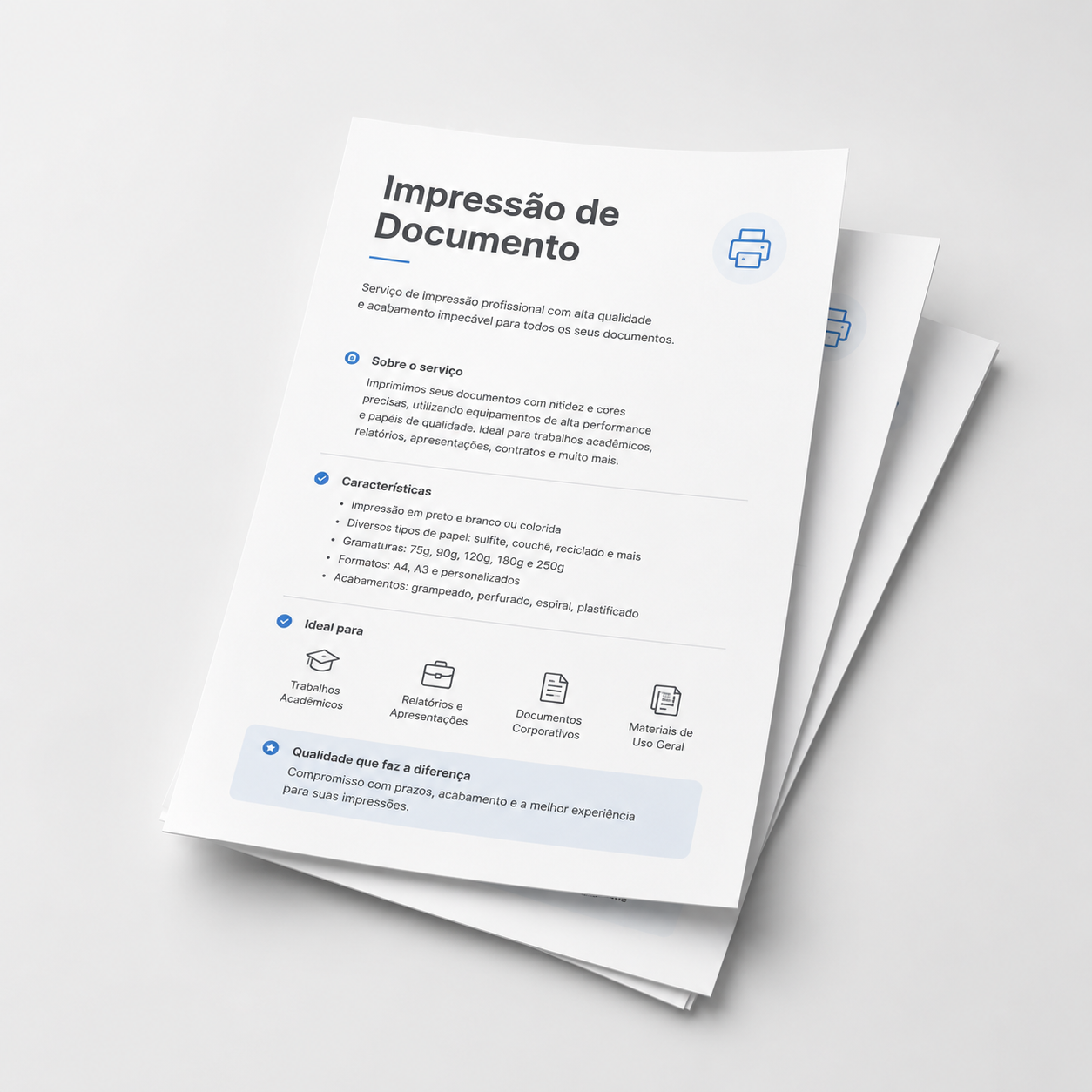 Impressão Preto e Branco