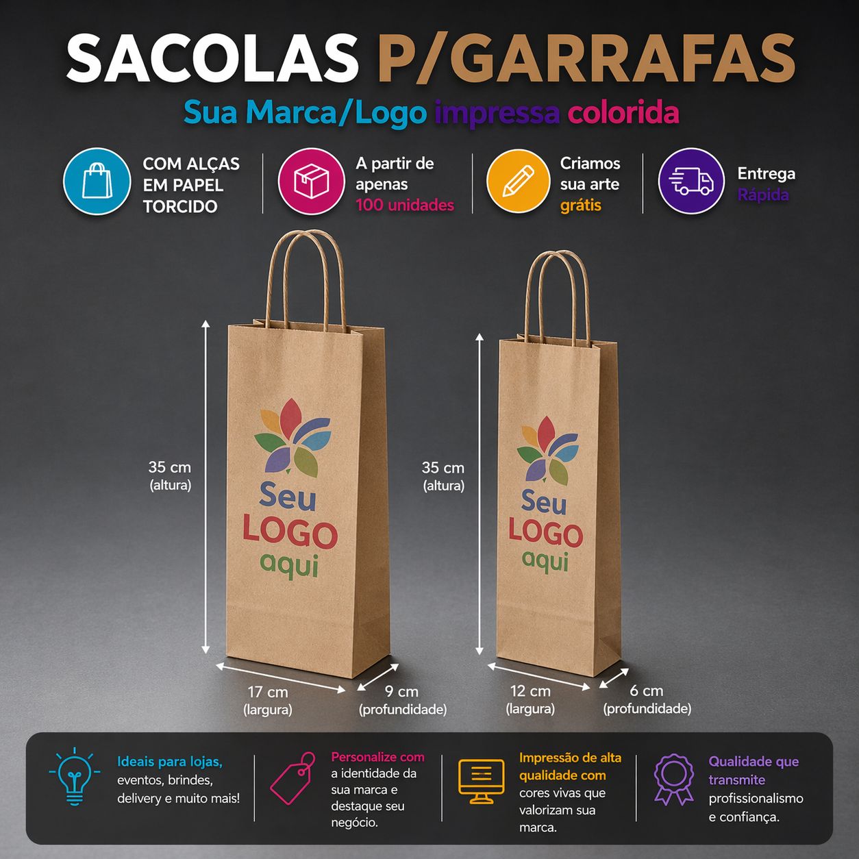Sacos e Sacolas Garrafas