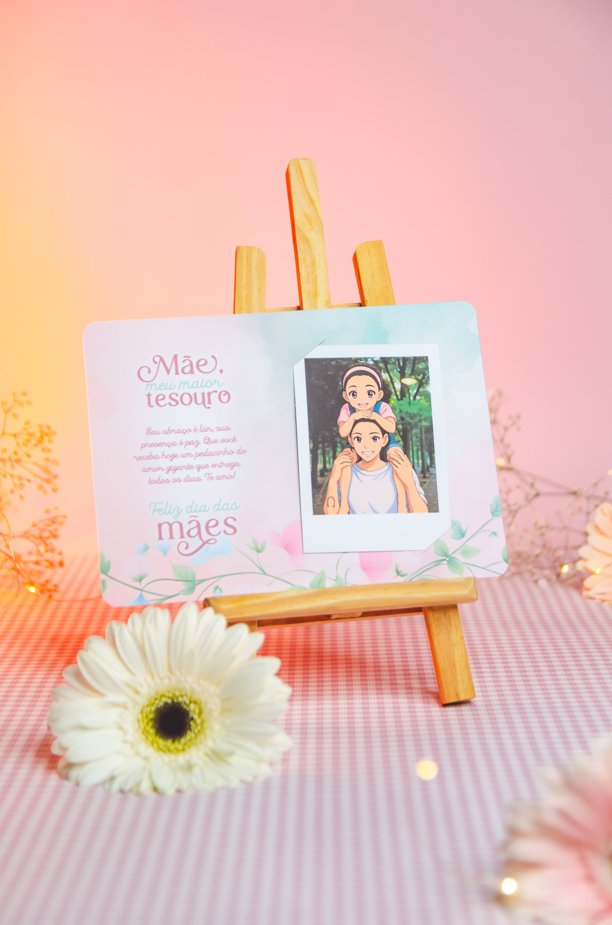 Cartão com Foto Ímã - Brinde Dia das Mães