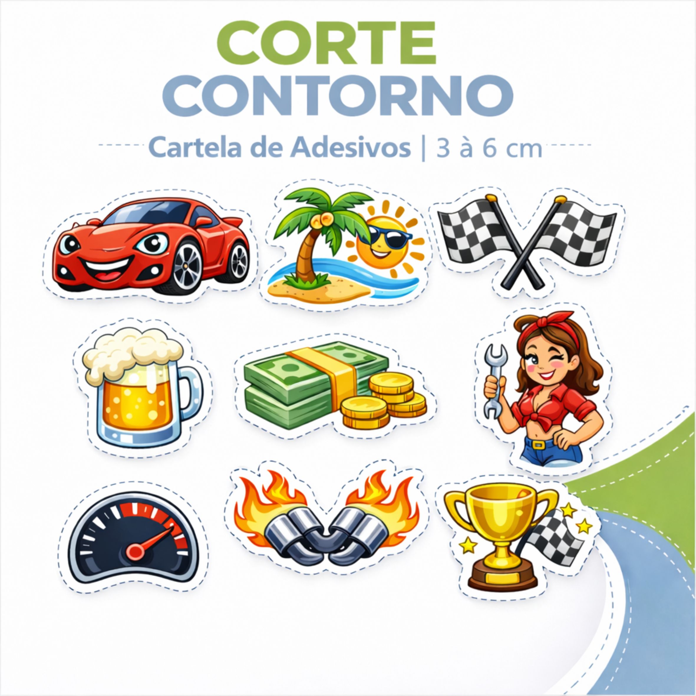 ADESIVOS PEQUENOS de 3 à 6 cm