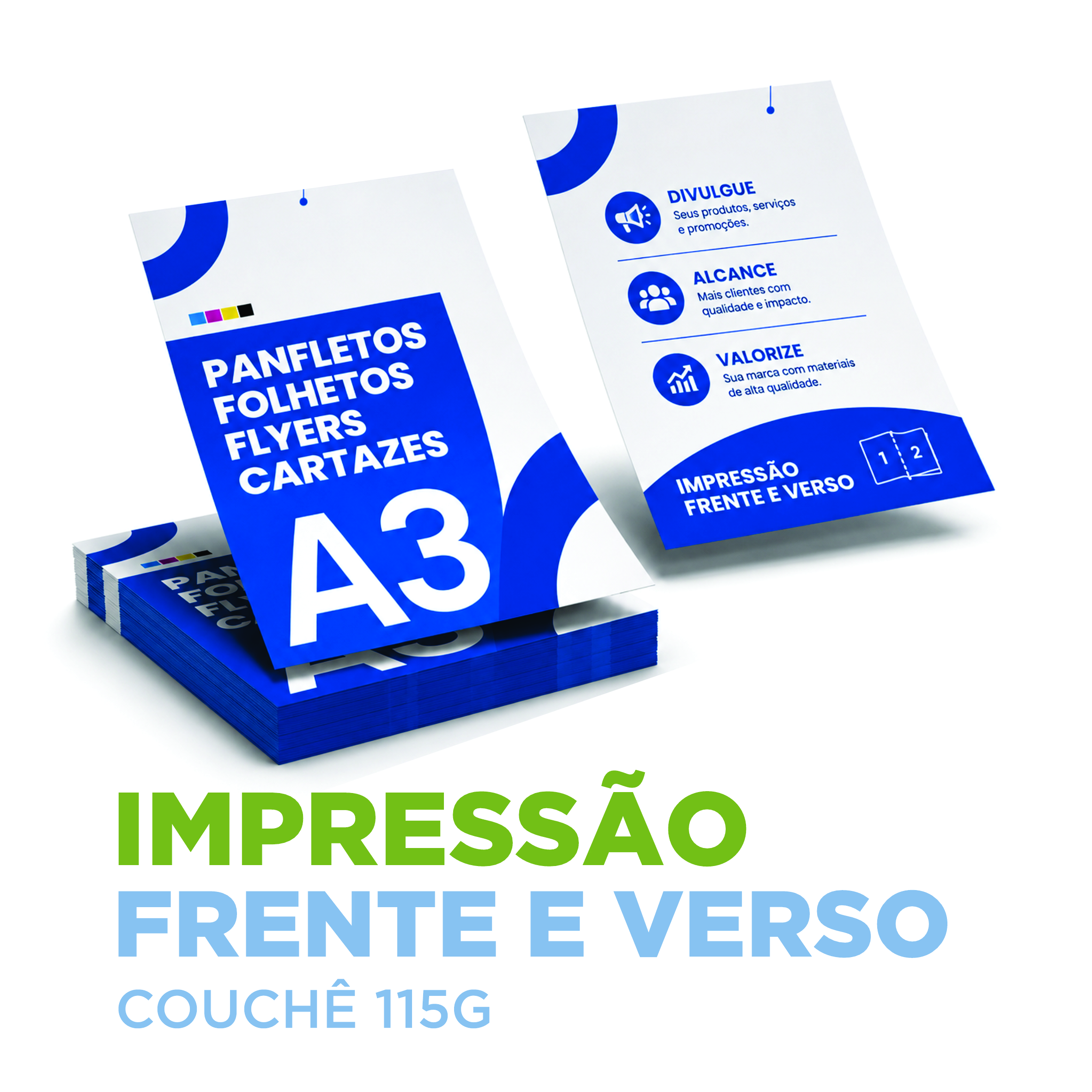 Cartaz A3 - 115 gramas - FRENTE E VERSO