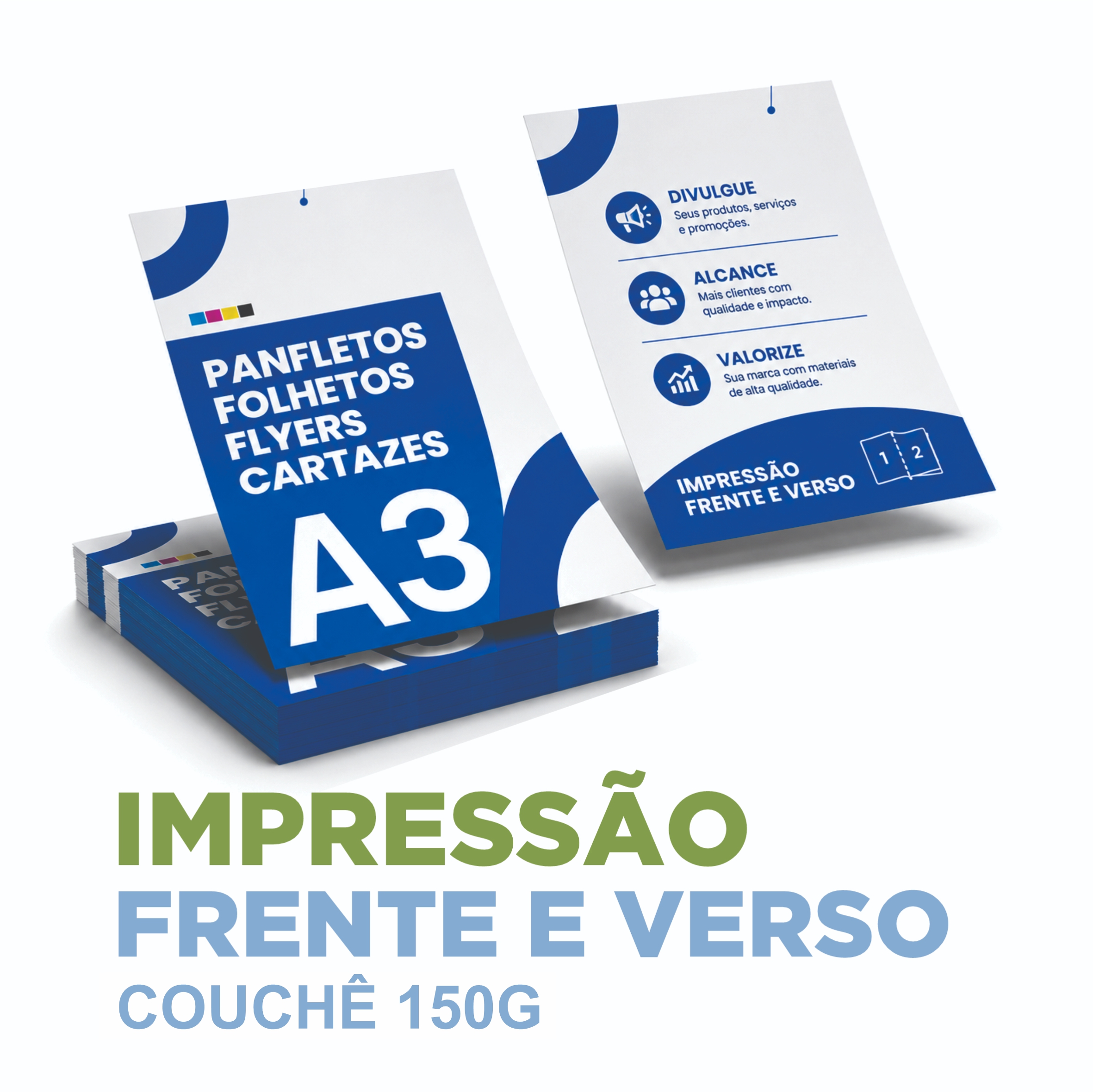 Cartaz A3 - 150 gramas - FRENTE E VERSO