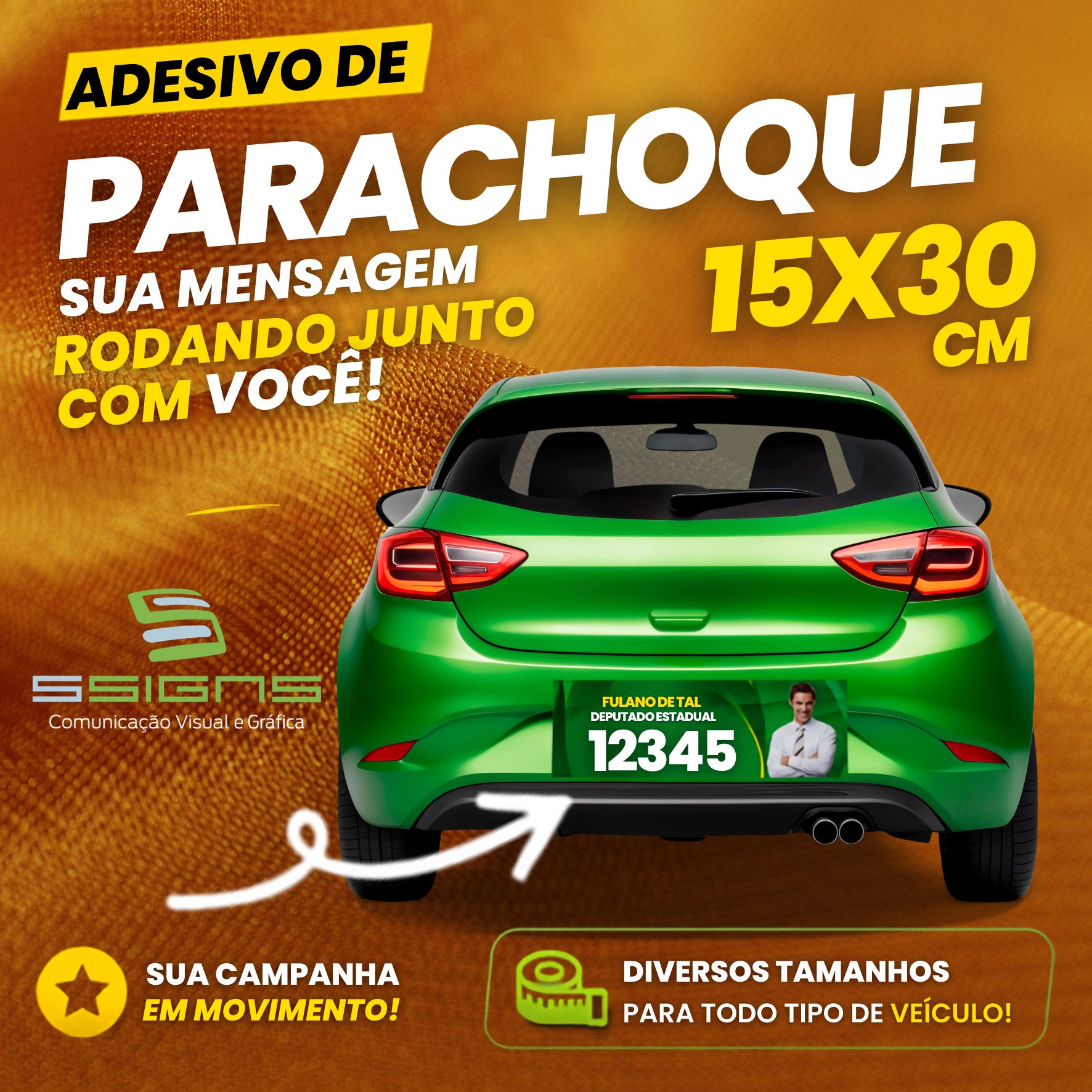 ADESIVO PARACHOQUE 15X30CM