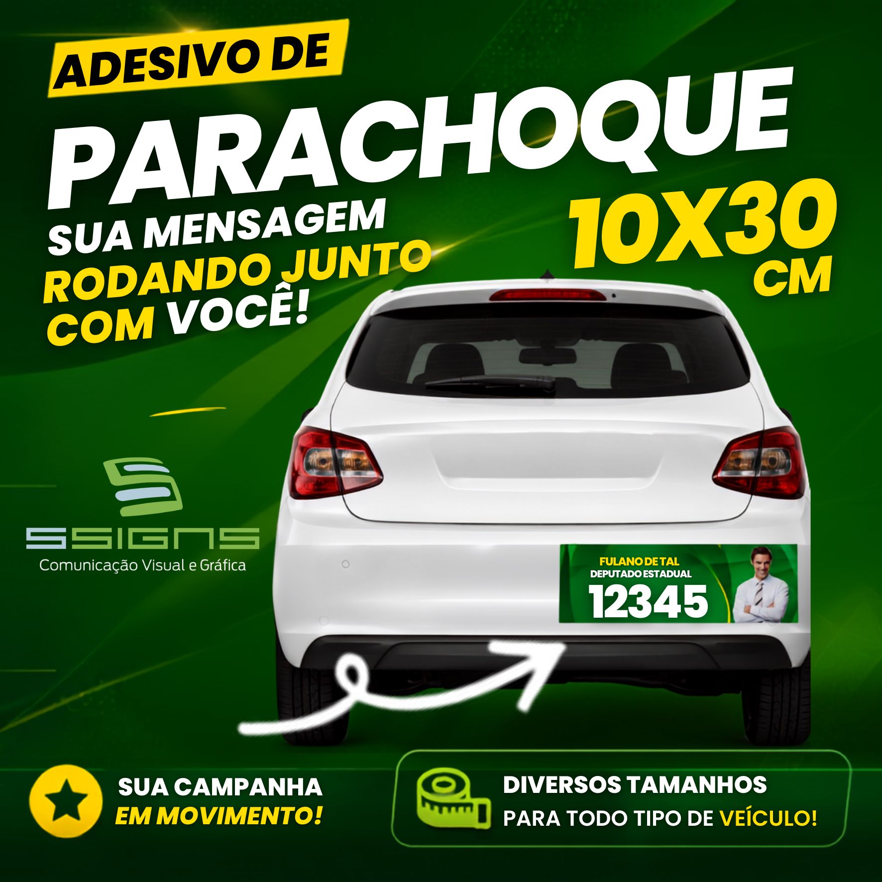 ADESIVO PARACHOQUE 10X30CM