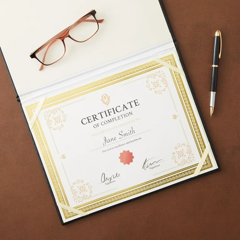 Certificado A4 Reciclato 240g Frente Colorida