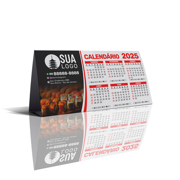 Calendário de Mesa Triangular