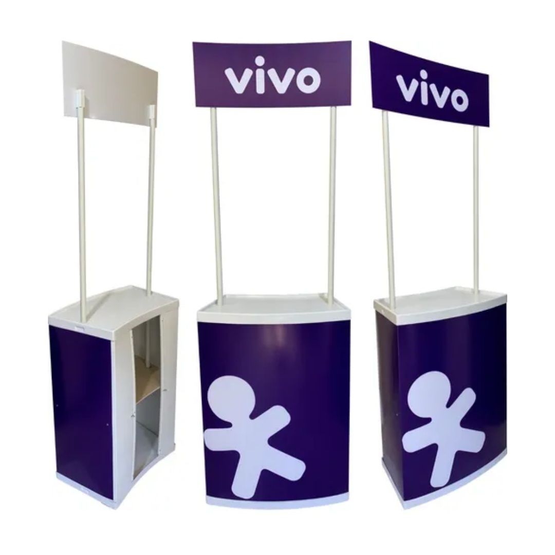 Balcão Promocional Pequeno 48x30x90cm Personalizado