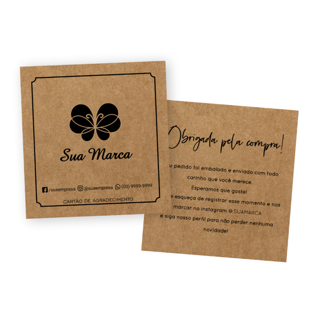 Cartão Postal 9x10cm Kraft 240g Sem Verniz (1x1)