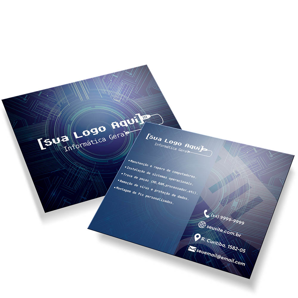 Cartão Postal 9x10cm Couchê 300g UV Total Frente (4x4)