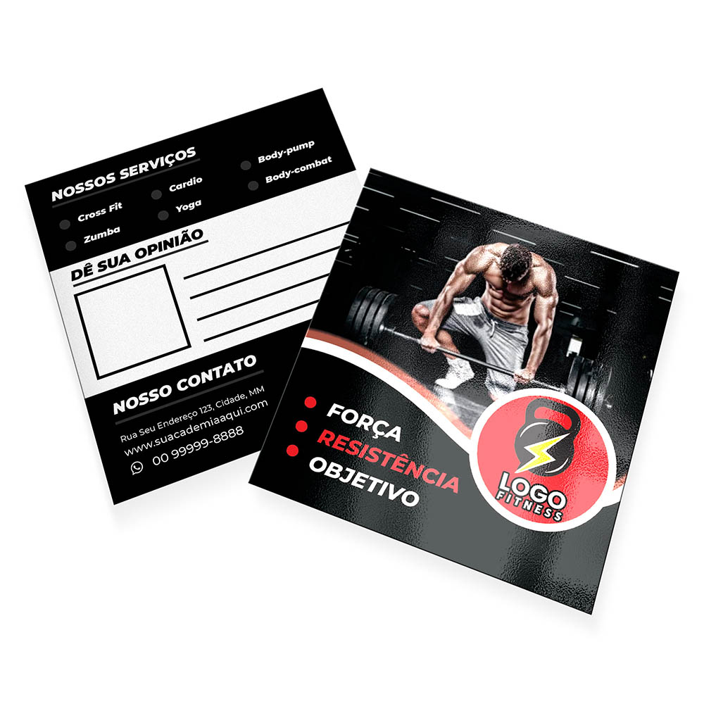 Cartão Postal 9x10cm Supremo 300g UV Total Frente (4x4)