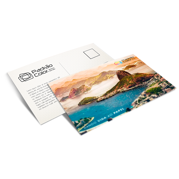 Cartão Postal 9x15cm Supremo 300g UV Total Frente (4x0)