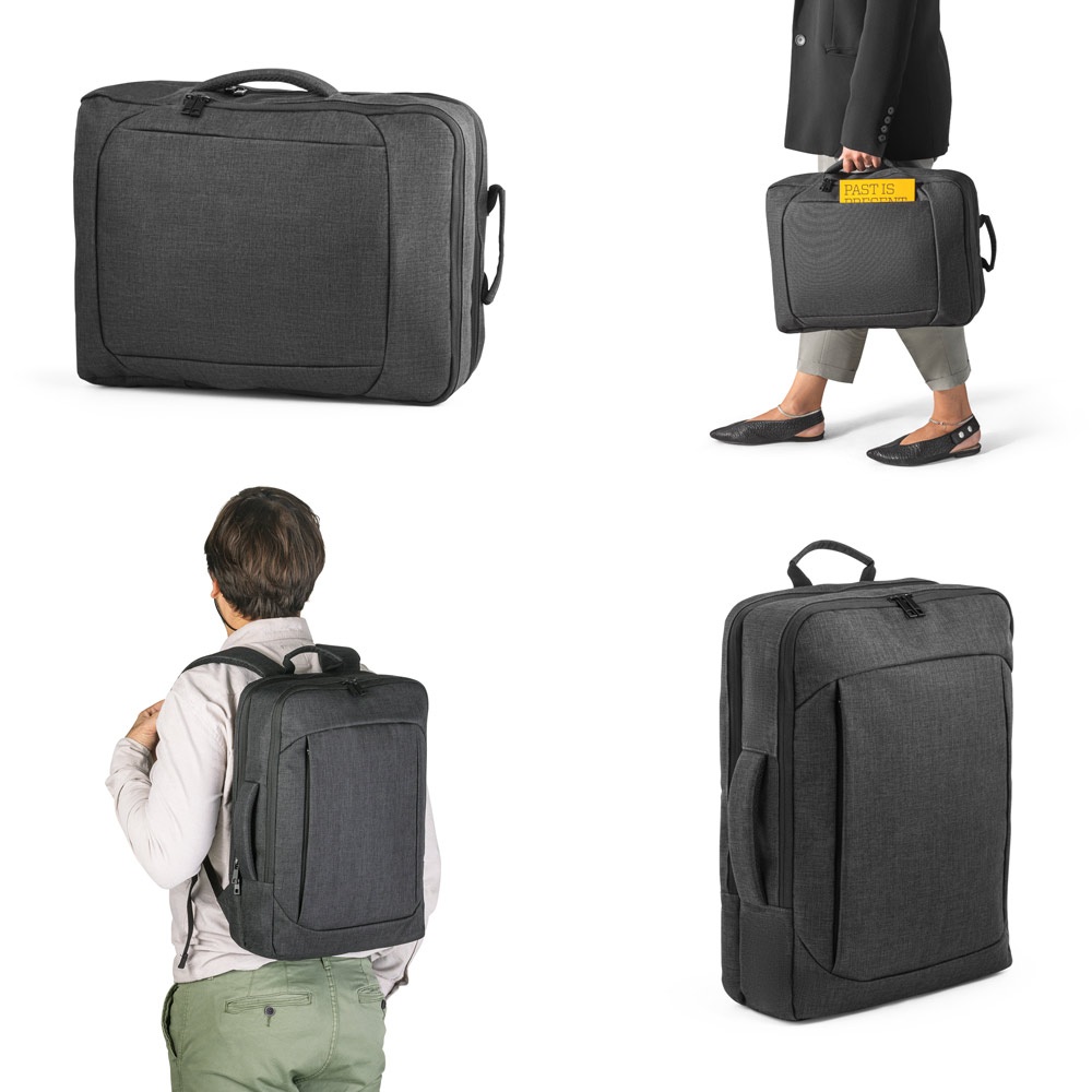 Mochila 2 em 1 para notebook 15.6\" em 600D com 2 modos de transporte 14 L