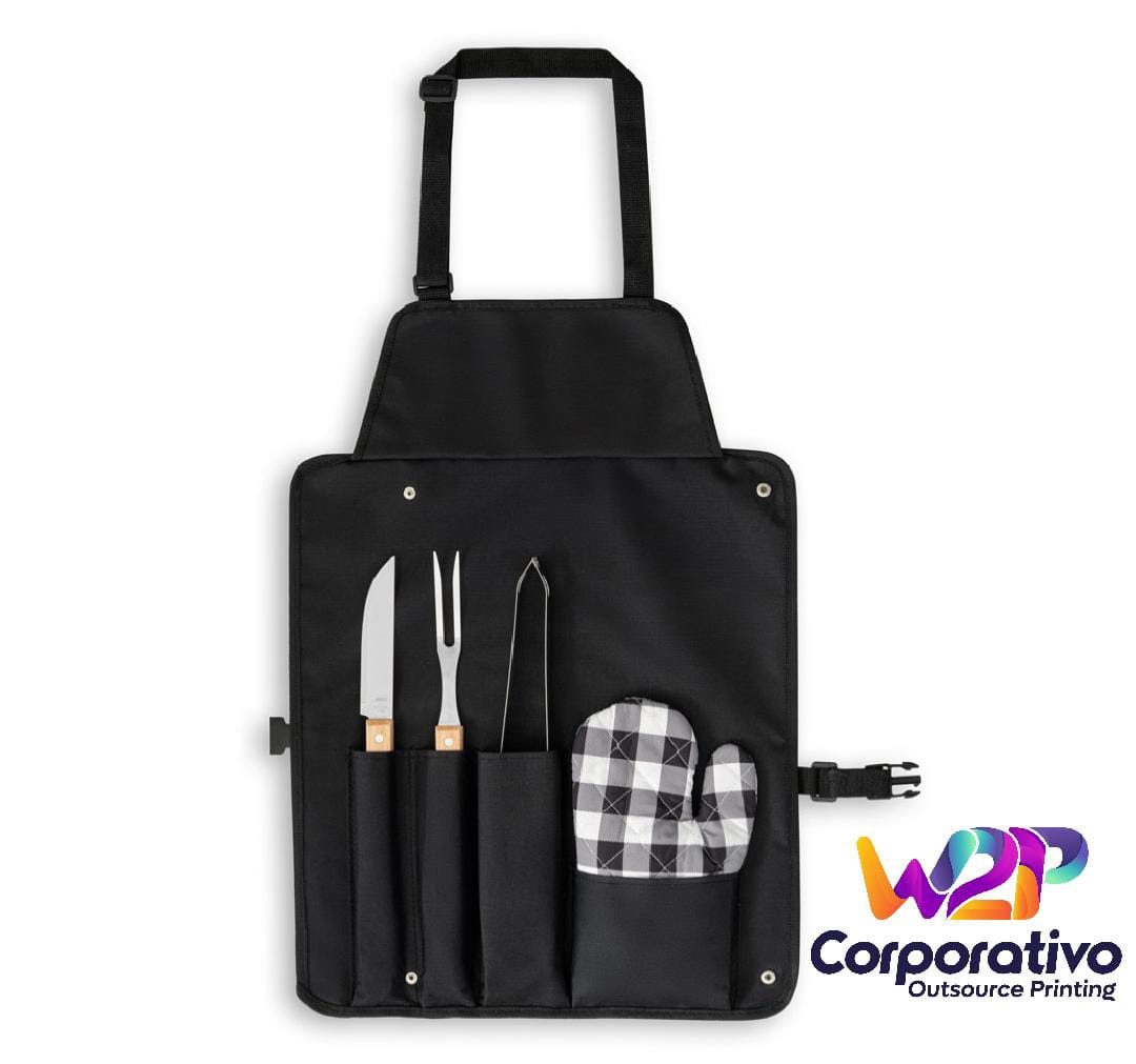 94112 - Kit churrasco com 4 utensílios