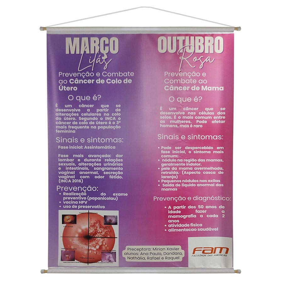 Banner trabalhos acadêmicos padrão ABNT 90x120 cm em lona