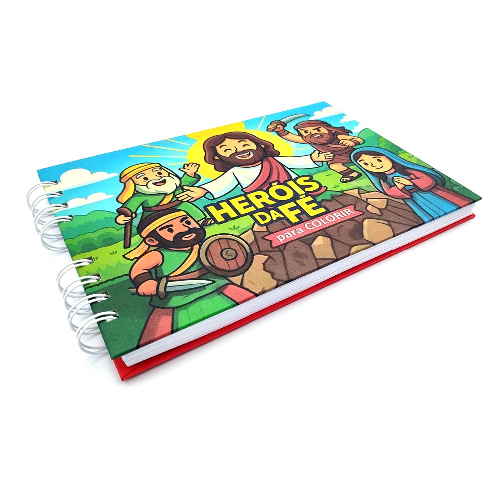 Livro infantil de colorir bíblico: Colorindo com Jesus - Heróis da Fé
