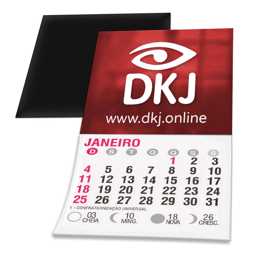 Imã de geladeira 5x4 cm com calendário