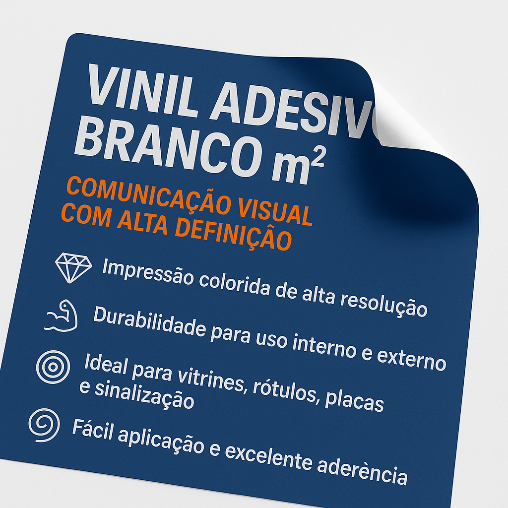VINIL ADESIVO BRANCO - M²
