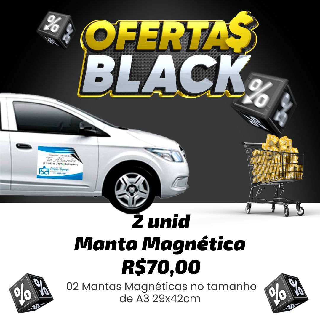 Black friday Manta o par da Magnética para carro