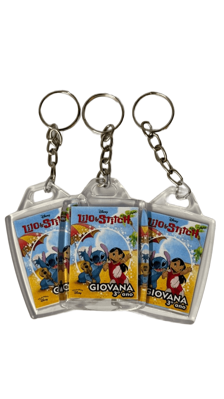 Kit 3 chaveiros Acrílico