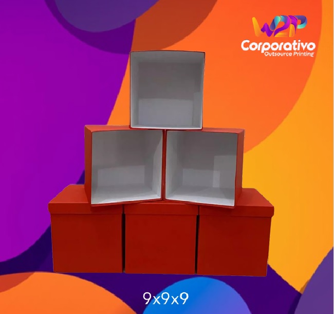 CX999TS - Caixa Cartonada com Tampa Solta Personalizada 9x9x9 cm