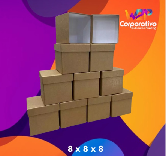 CX888TS - Caixa Cartonada com Tampa Solta Personalizada 8x8x8 cm
