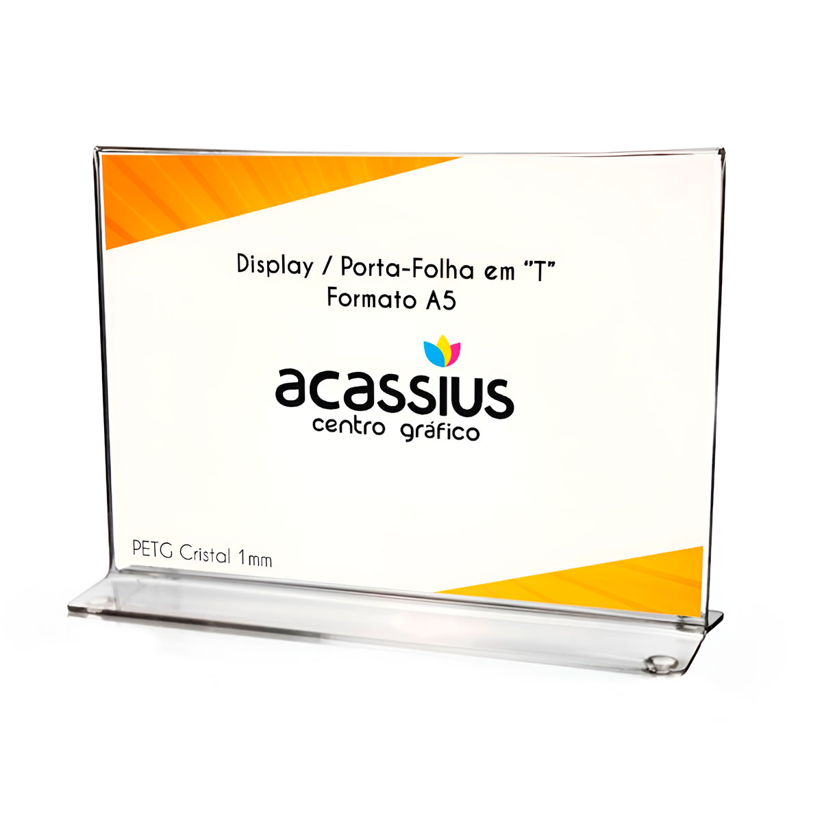Display - Porta Folha em ”T” A5 Horizontal 21x15cm