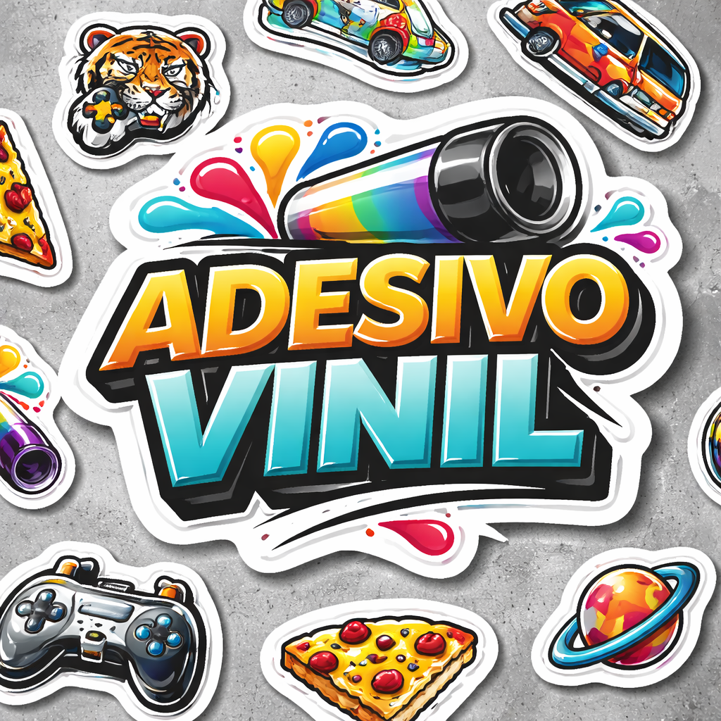 ADESIVO IMPRESSO E RECORTADO