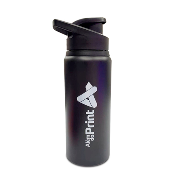 Garrafa de Alumínio Preta