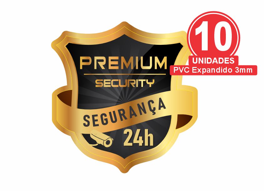 Placa Vigilancia 24h Monitoramento 20x20cm Personalizado