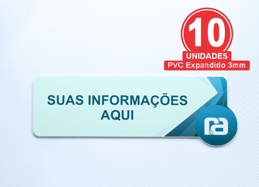 Placa de Sinalização indendificação de Porta Empresa 25x10cm