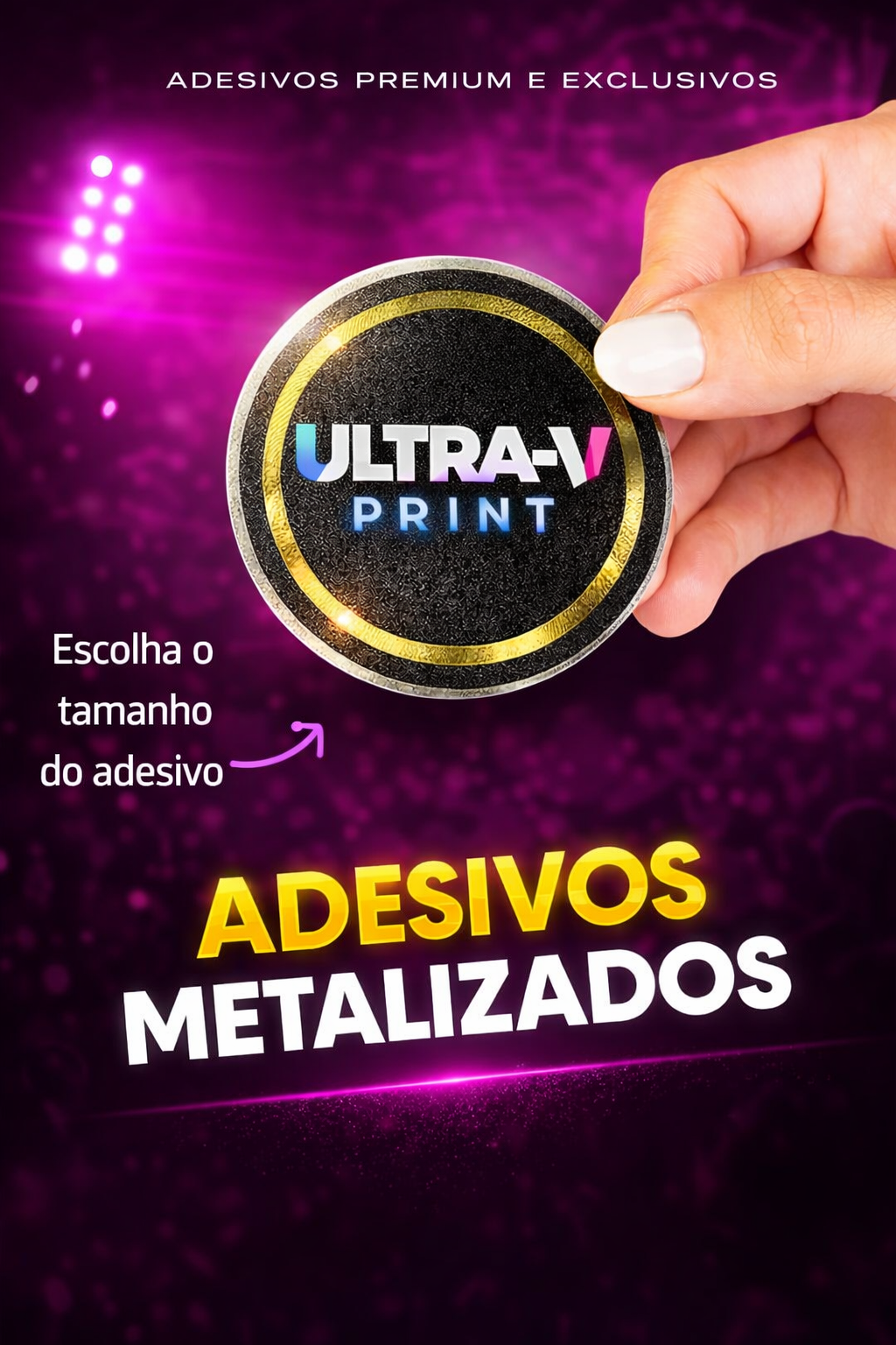 Adesivo Holográfico Premium Uv