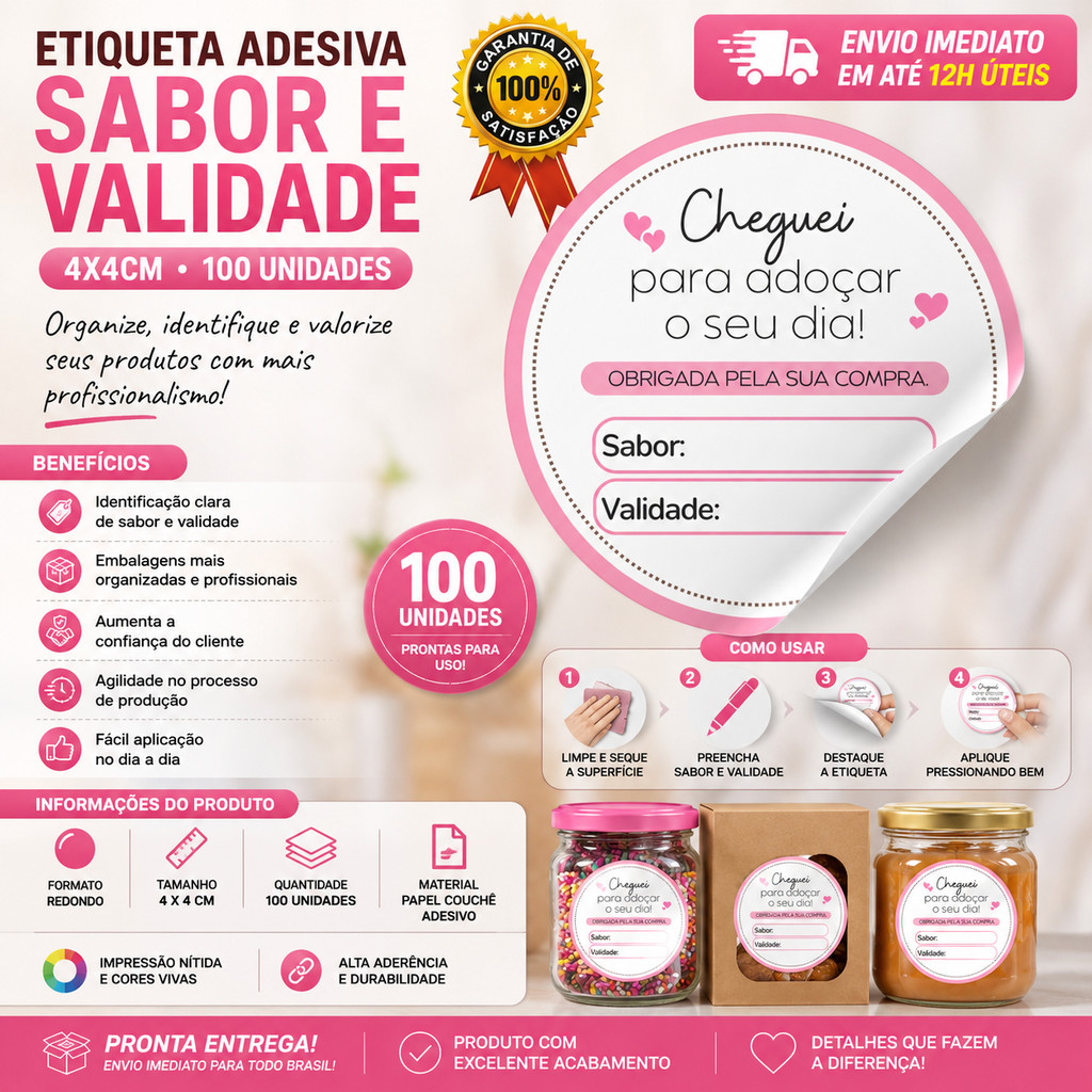 Adesivo para embalagem 3x3 redondo etiqueta obrigada pela compra - para seda caixa