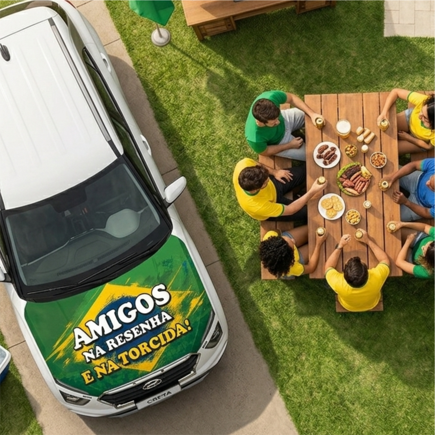 Bandeira para Capô de Carro