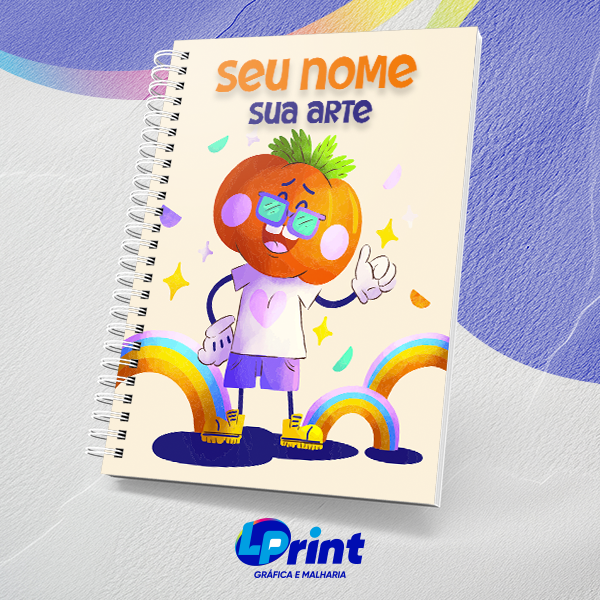 Caderno escolar capa dura personalizado