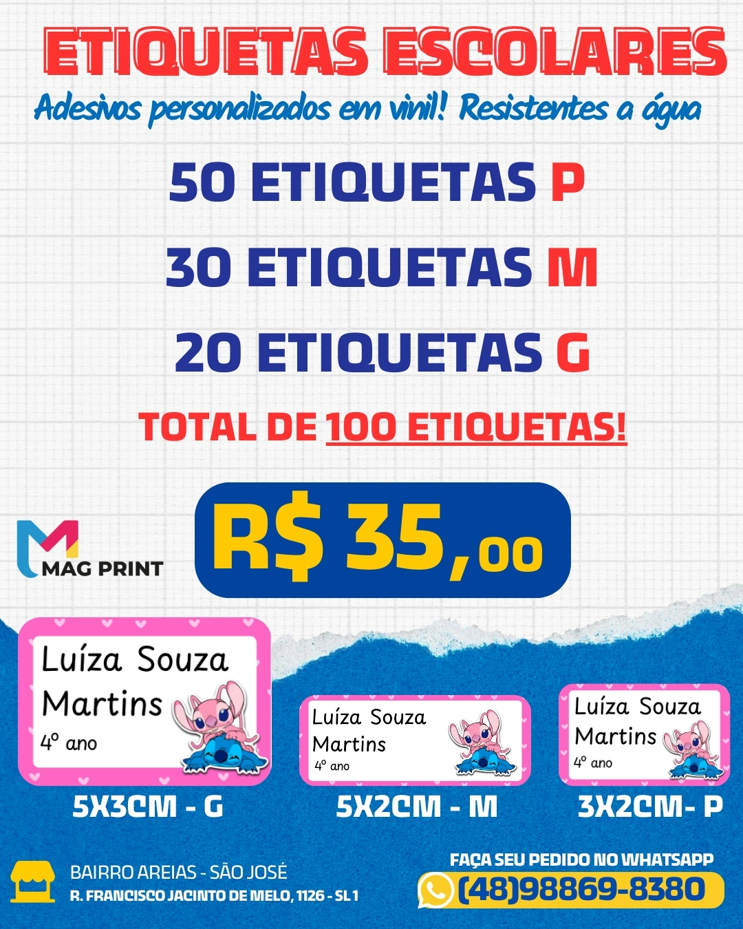 ETIQUETAS ESCOLARES