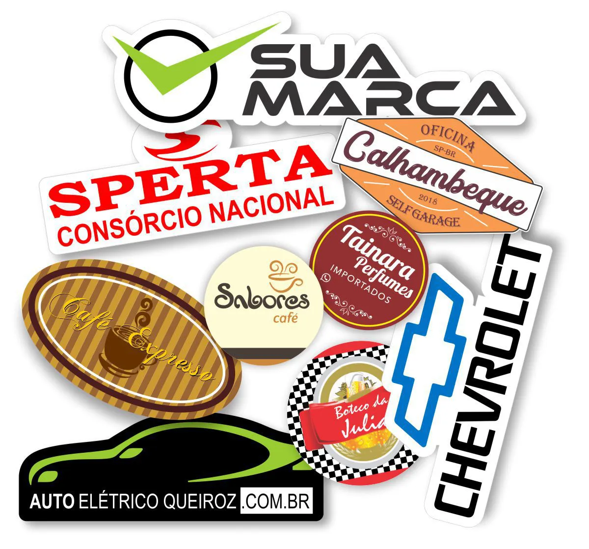 Adesivo em vinil com corte de contorno