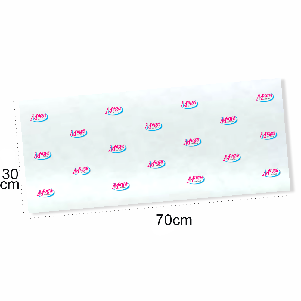 Papel de Seda Personalizado 30x70cm Com sua Logo / Marca Impressão Colorida