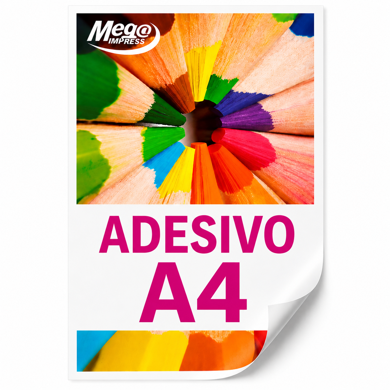 Adesivo Papel A4 Corte Redondo / Quadrado - ***ideal para pequenas quantidades ***