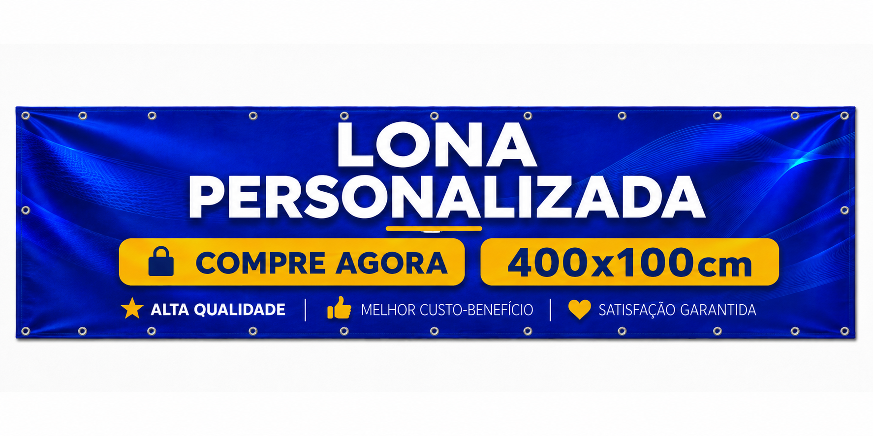 Lona Com Ilhós Personalizada 400x100cm