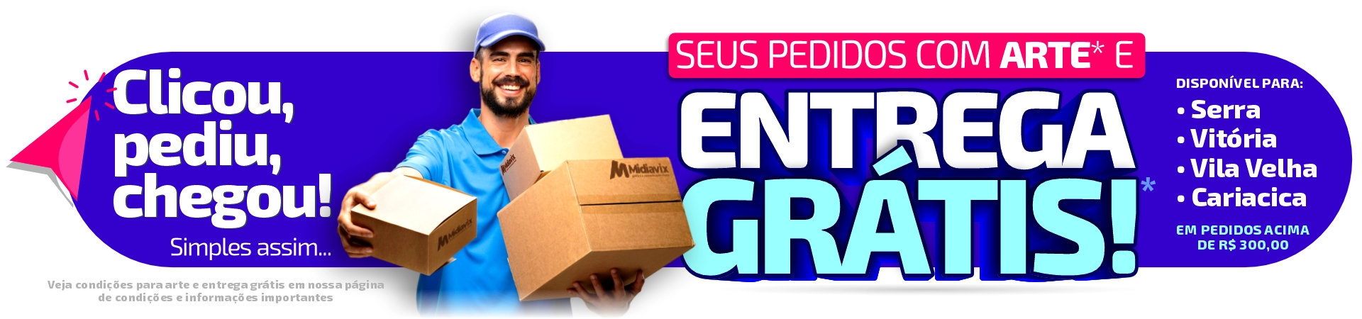 Arte e entrega grátis