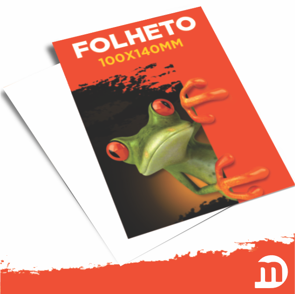 Folheto em Couché Brilho 90g 10X14CM / 4X0