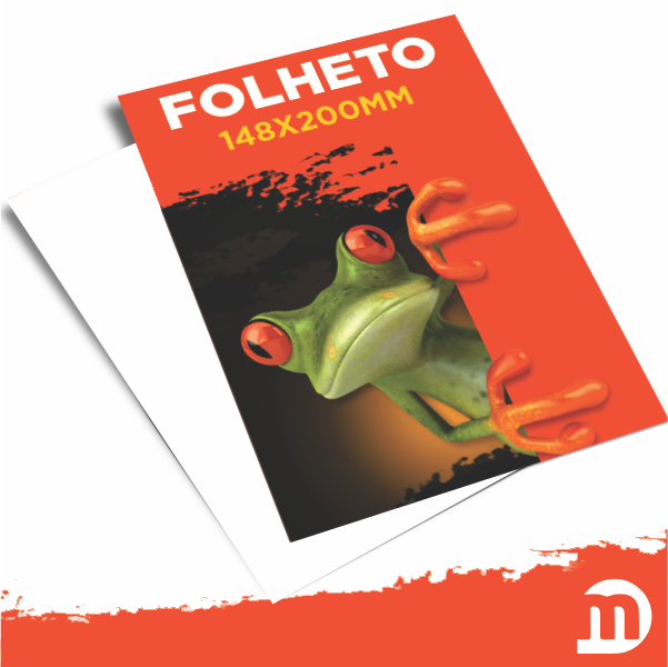 Folheto em Couché Brilho 115g 14,8X20CM / 4X0