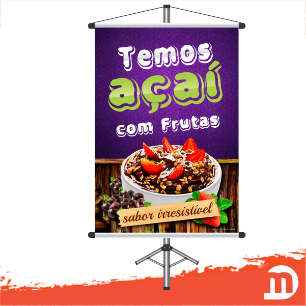 Banner Comercial AÇAÍ COM FRUTAS