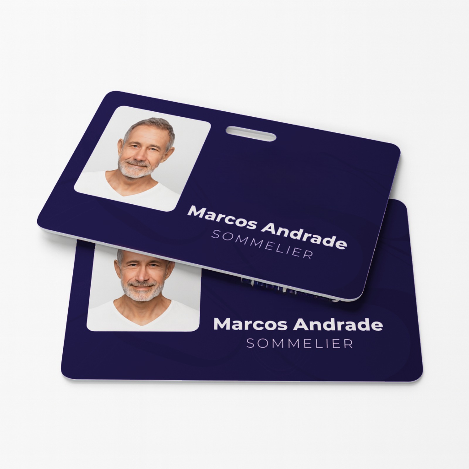 Crachá Impresso Horizontal (frente/verso)