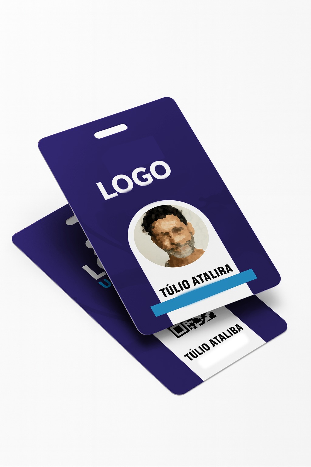 Crachá Impresso Vertical (frente/verso)