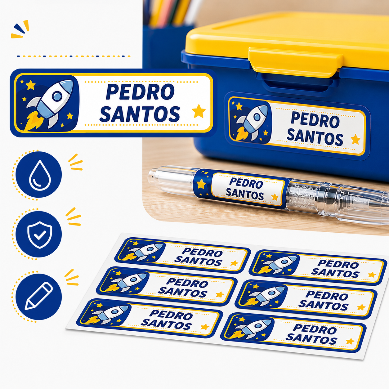 ETIQUETA ESCOLAR PAPEL FOTO