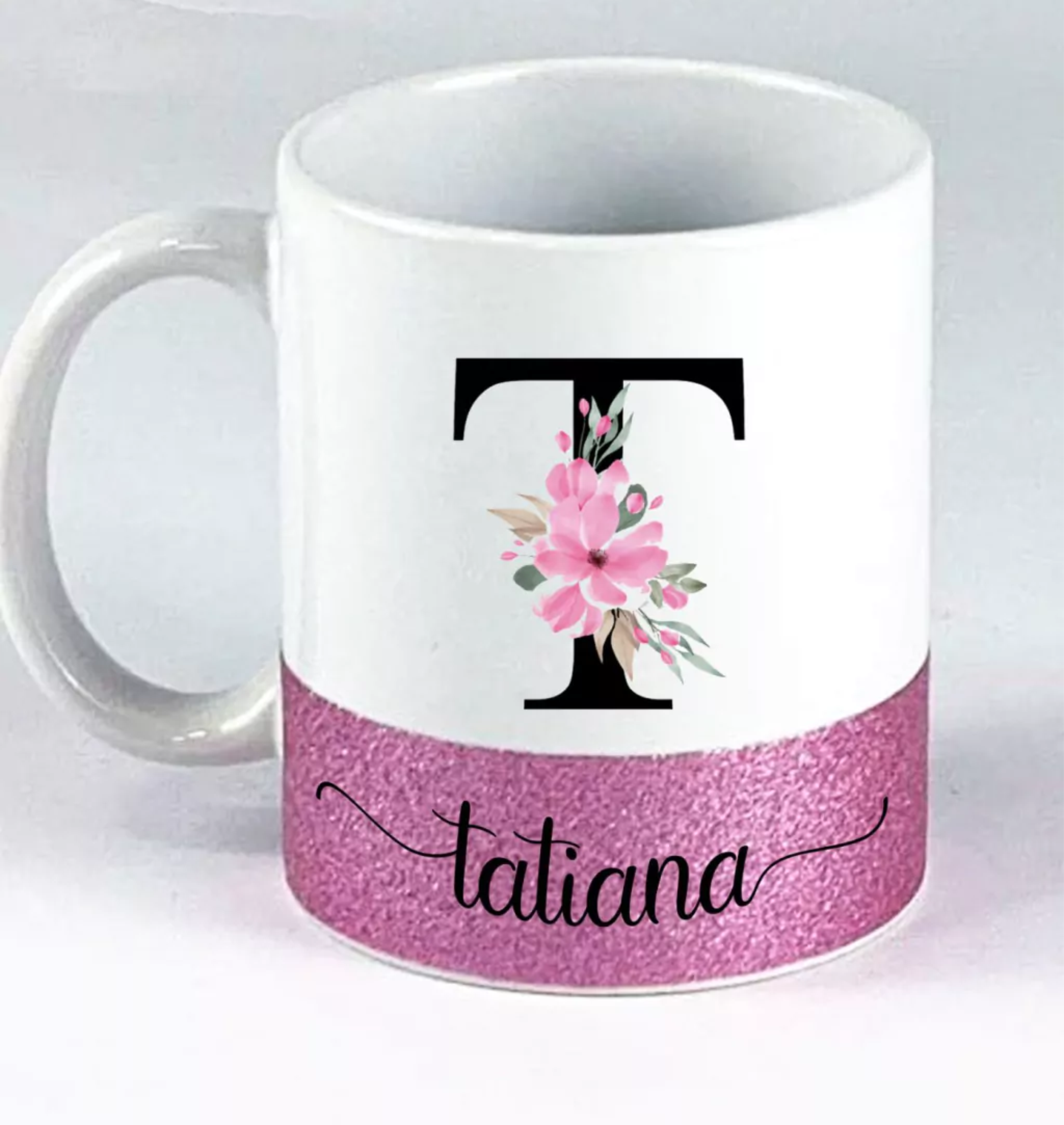 Caneca tarja Glitter Personalizada