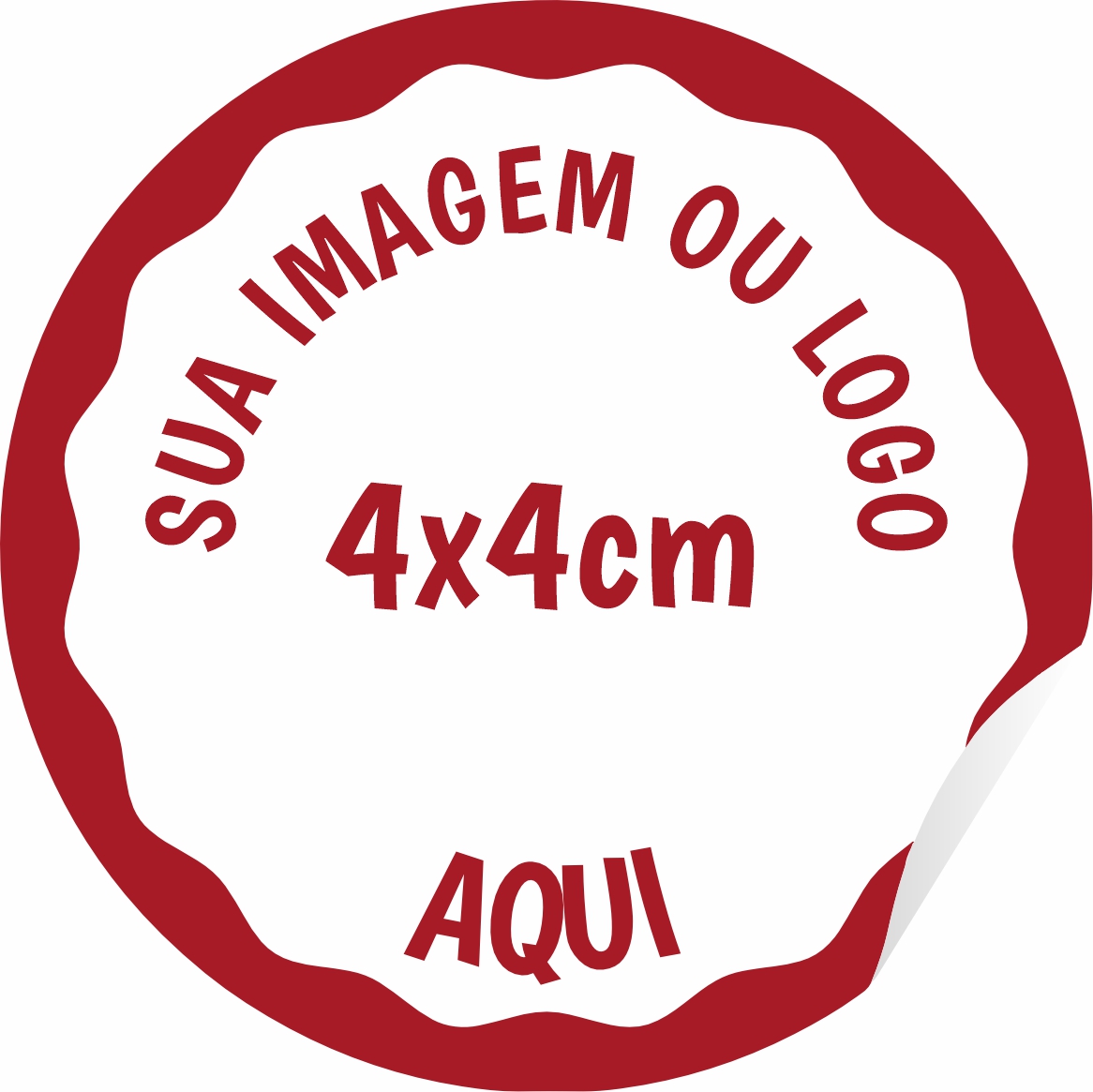 Adesivos 4x4cm em Vinil