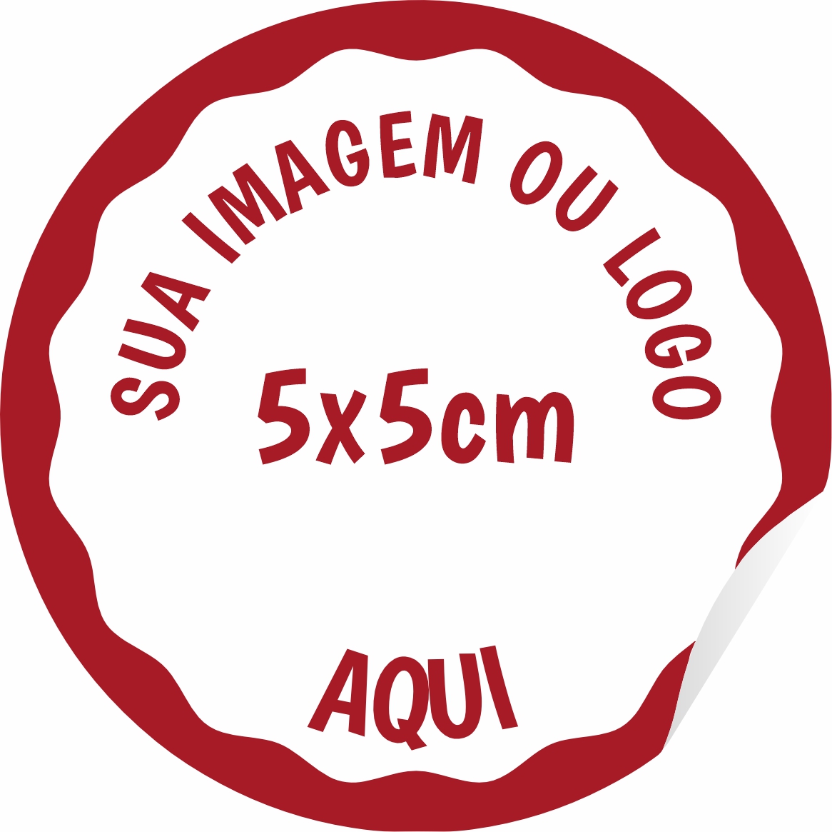Adesivos 5x5cm em Vinil